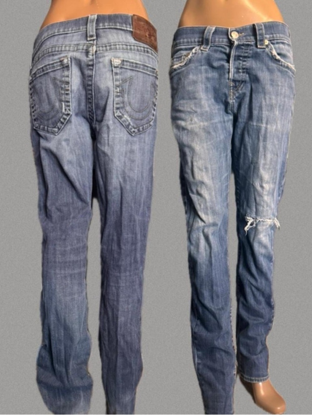 True Religion blue slim leg Jeans